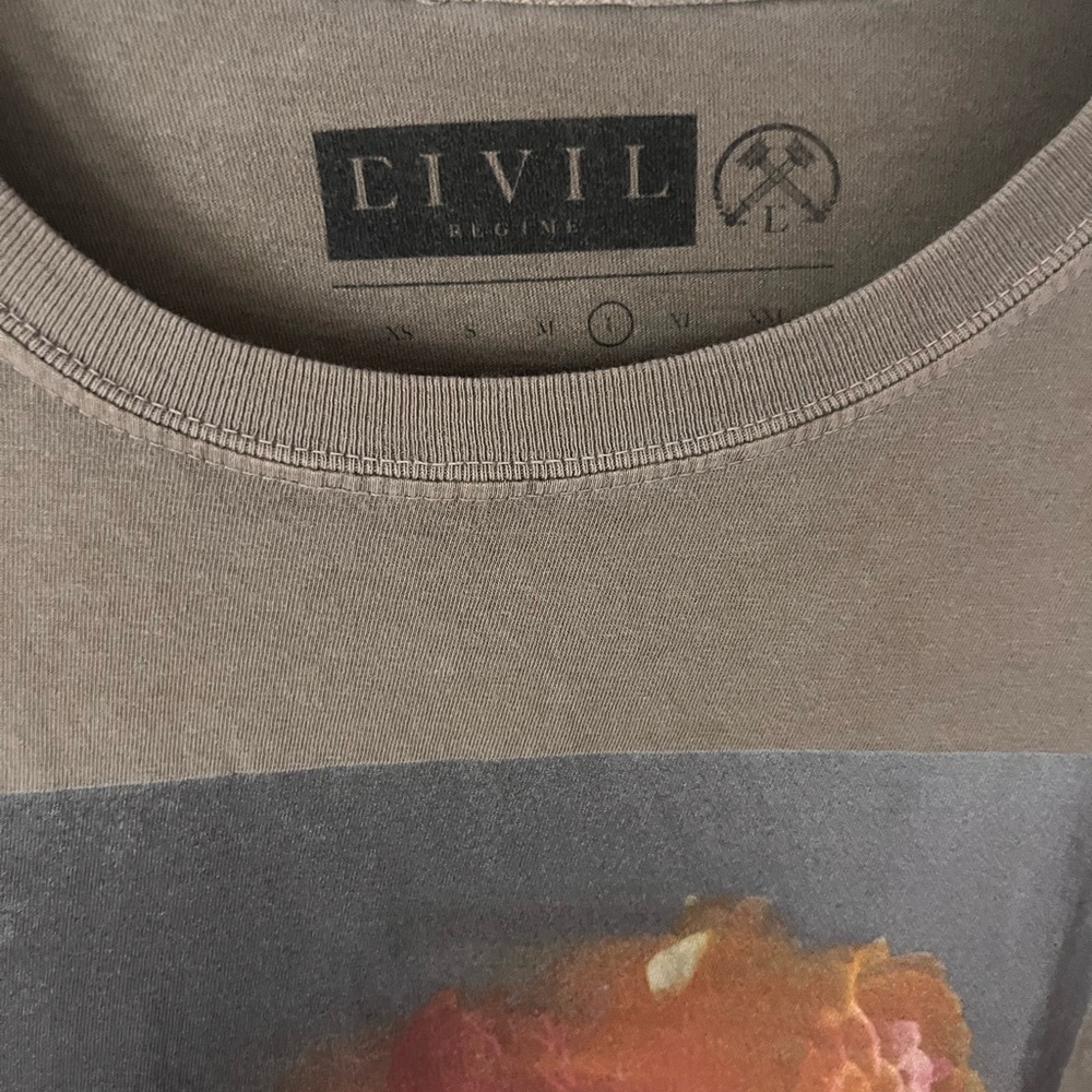 Civil Regime Graphic T-Shirt with Floral Design - Picture 2 of 6